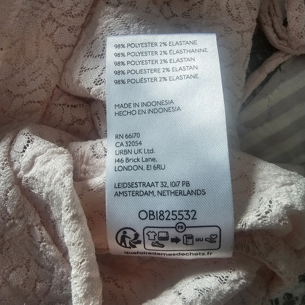 Kimchi Blue Pink Wrap Top V Neck Faux Wrap Cami Crop Top M - Picture 9 of 9